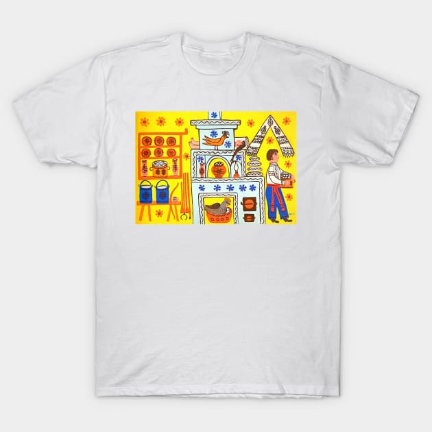 Maria Prymachenko Dumplings on the Shelf 1979 Art Print T-Shirt by ZiggyPrint